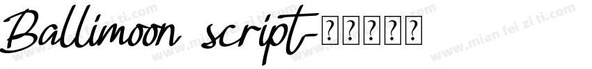 Ballimoon script字体转换